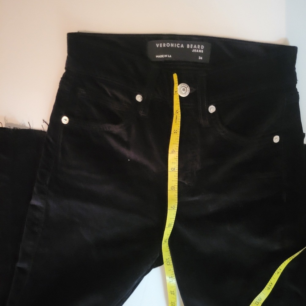 Veronica Beard Sheridan Blk Velvet Exaggerated Flare Pants 24/00 EUC