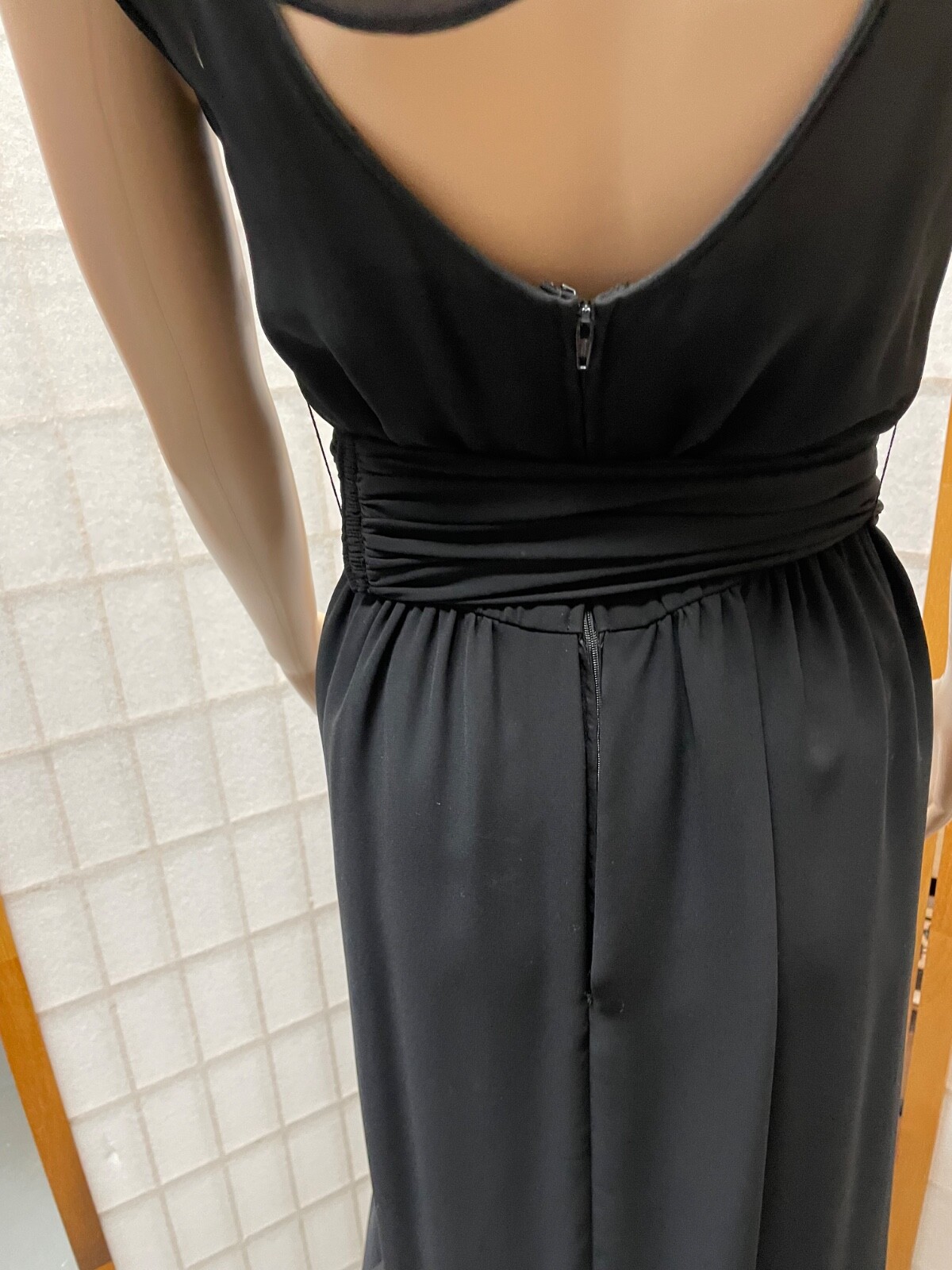 VTG Morton Myles For The Warrens Cocktail Dress Size 4 Black Chiffon