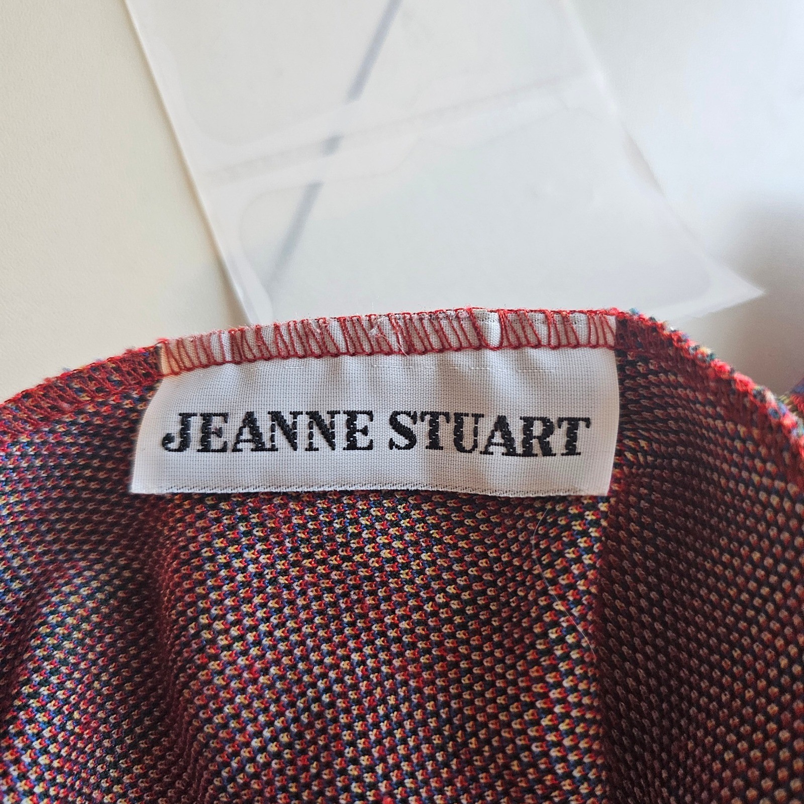 Vintage plaid red skirt 60s 70s knee length lrg xl preppy
