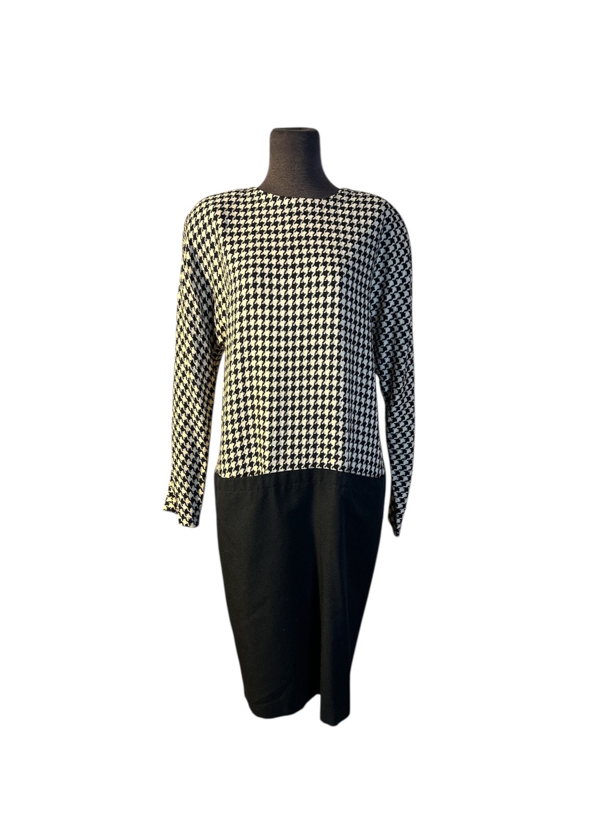 Women’s 90’s Vintage Jessica Howard by Mitchell Rodbell Houndstooth Dress Size 8