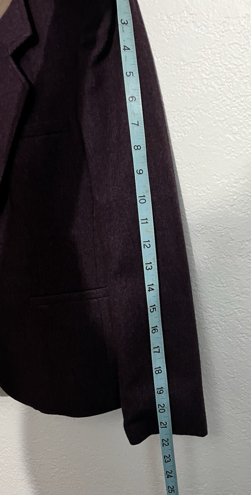 Vtg Sm Wool Skirt Suit Plum Purple Blazer Midi Skirt 2 Piece Set