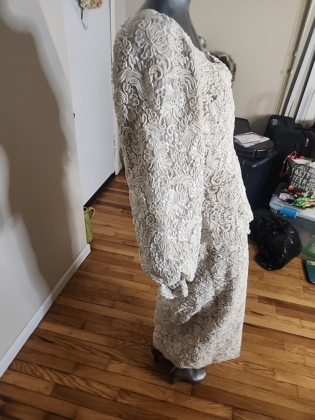Vintage 70’s Rose Taft Dress Not Sure What Size Is Maybe 12 Or 14