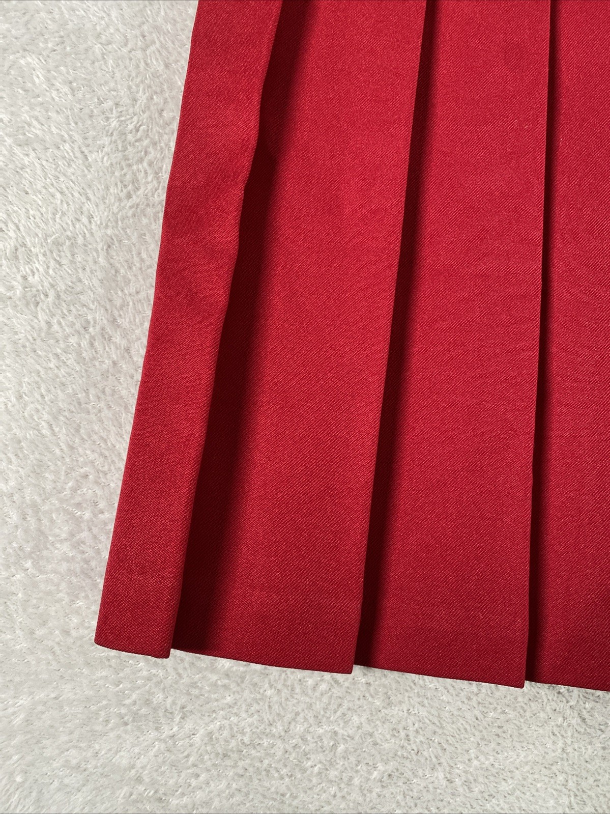 Vintage Take 1 Pleated A-Line Midi Skirt Women’s 12 Red School Office