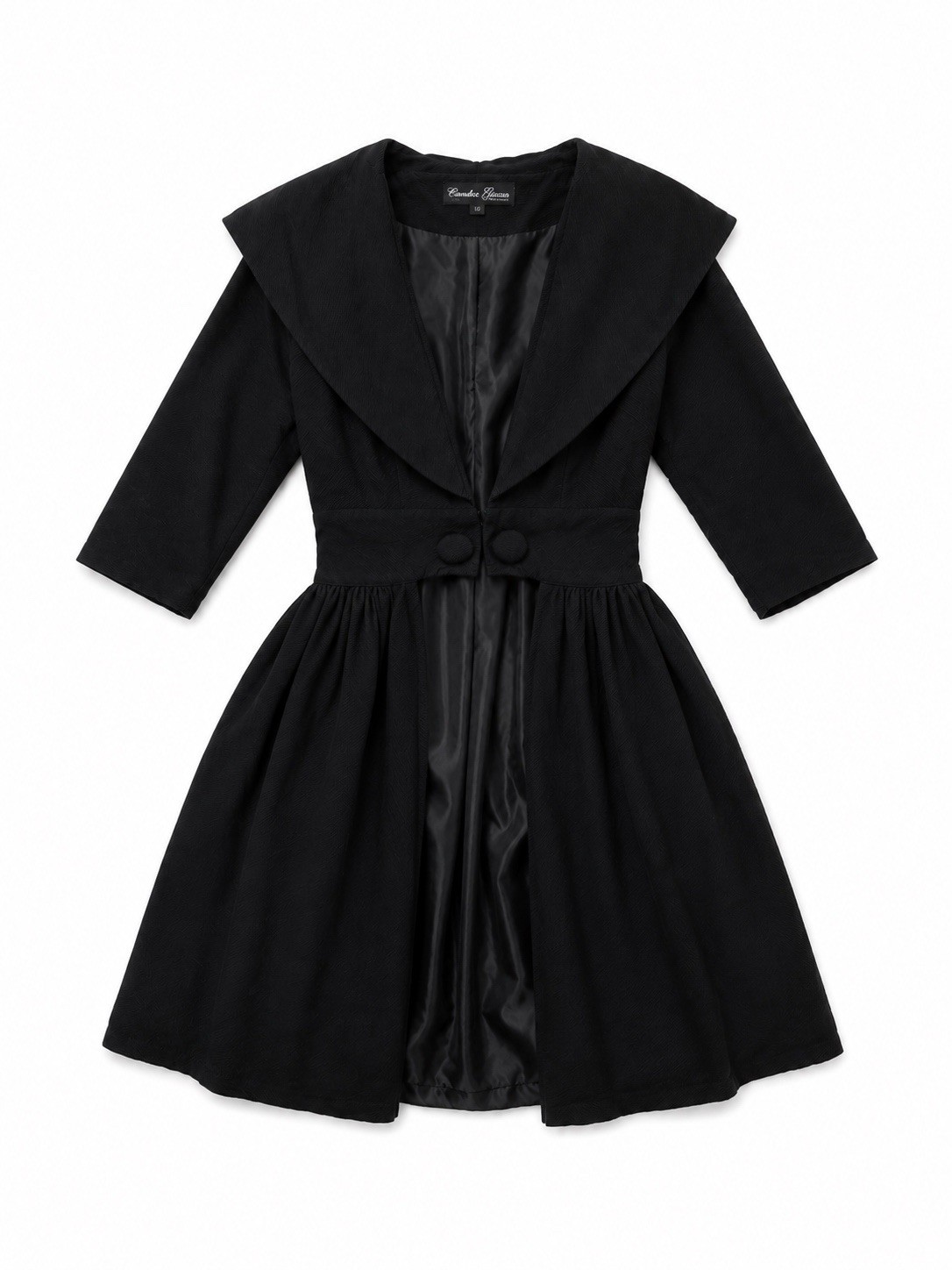 Vintage Candice Gwinn Coat Dress Trashy Diva Open Front Womens 6 Pin Up Jacket