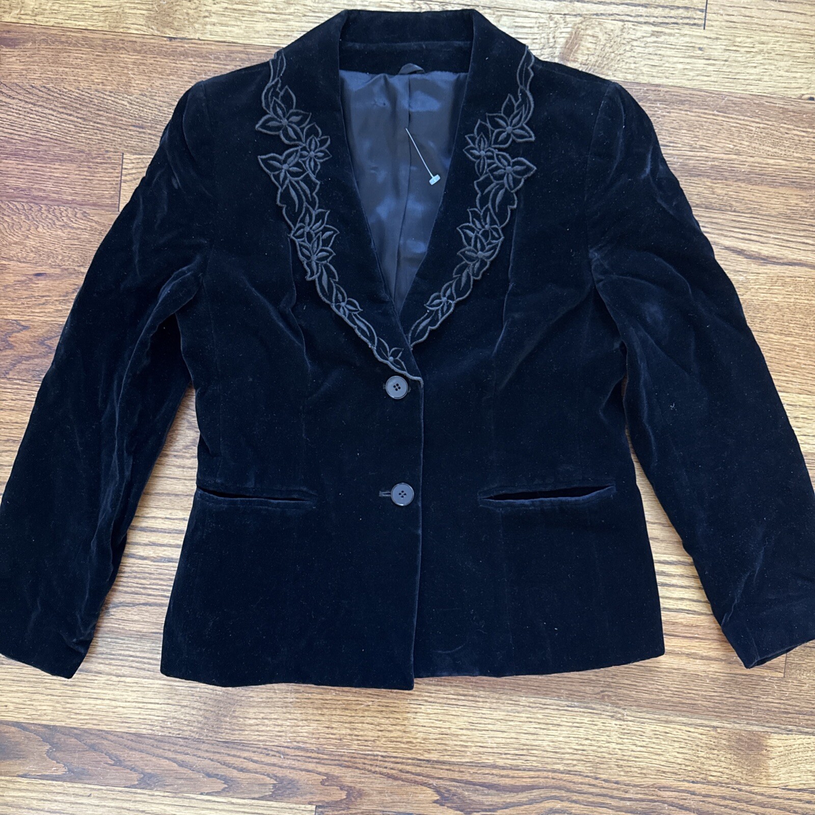 Vtg 60s Harrods Mono London Womens Black Jacket Blazer Size 10