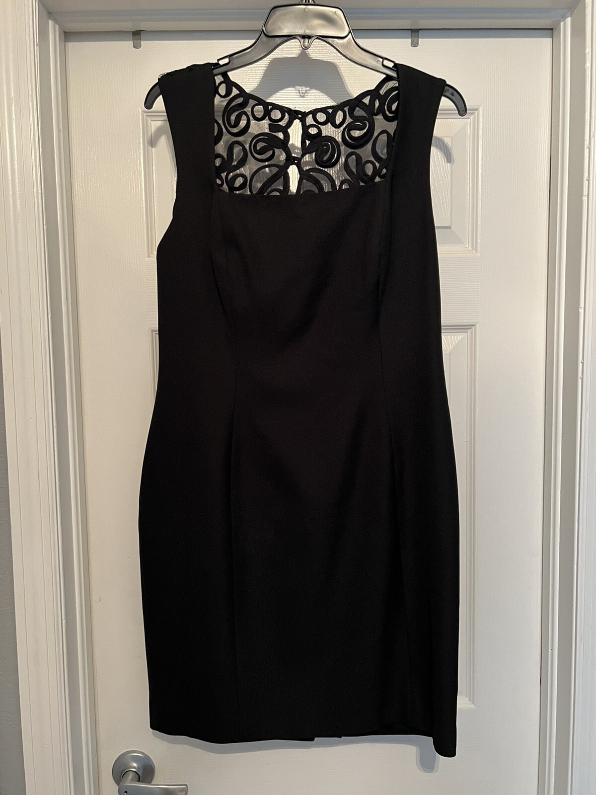 Vintage Rare Lew Magram Sheer Back Black Dress Sz 10 Pre-Owned Great Condition