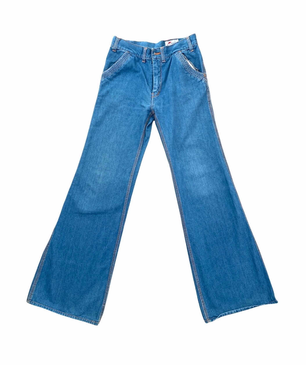 Vintage Y2K Dolphin Jeans Denim Blue Pants Size 32 (13-14) Hong Kong USED