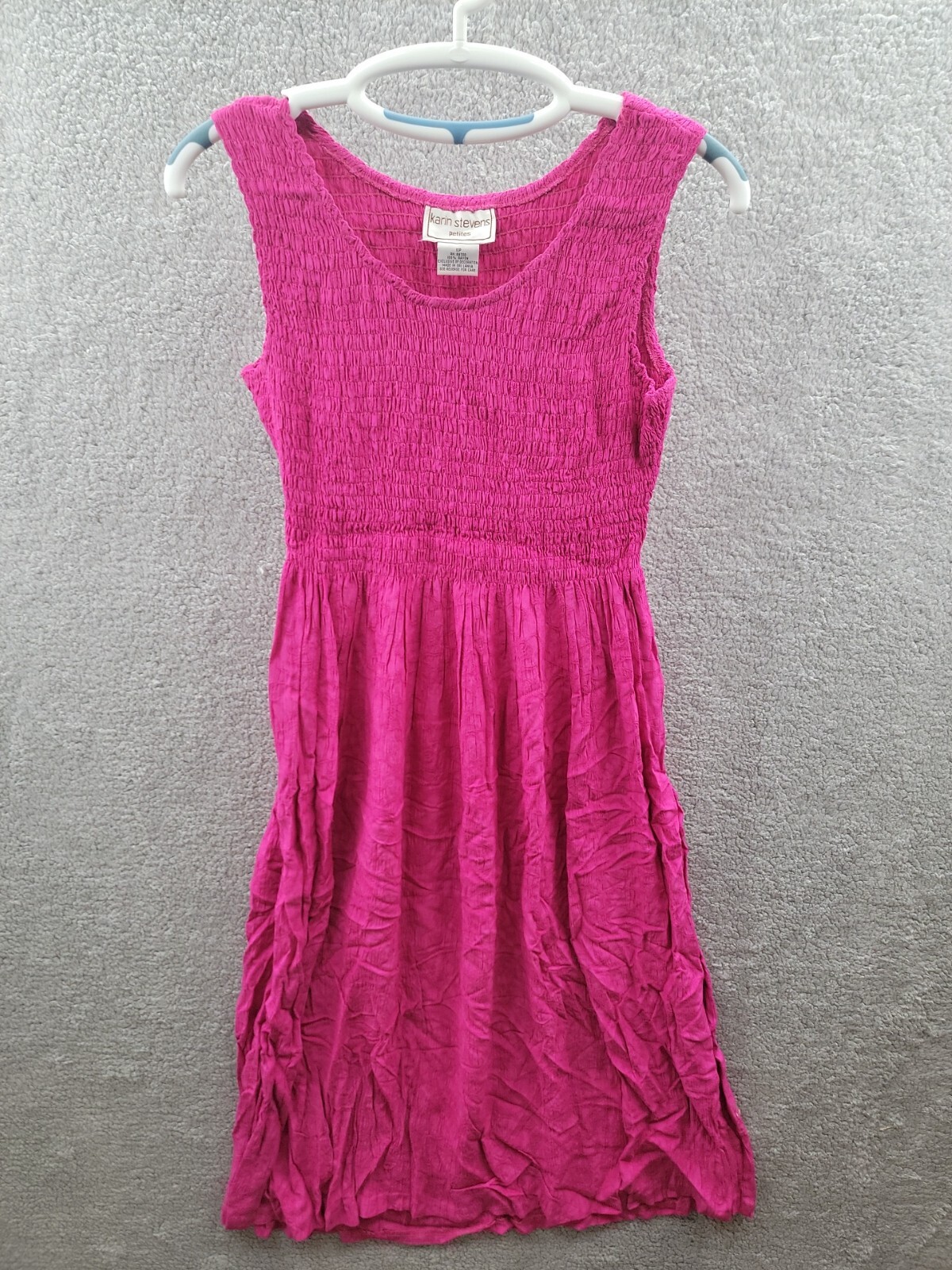 Vintage Karen Stevens Pink Sleeveless Midi Dress Size 10