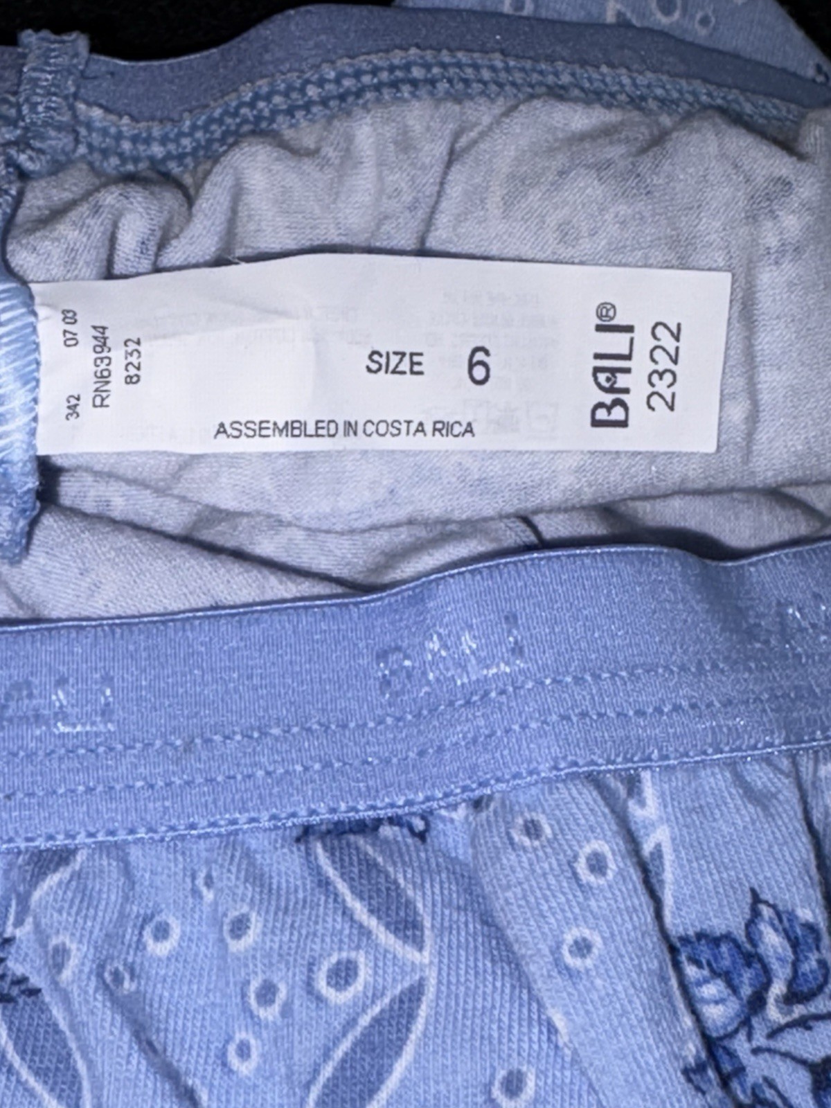 Bali 6 Hi-Cut French Leg Panty Underwear Hipster Cotton Floral Brief Underwear