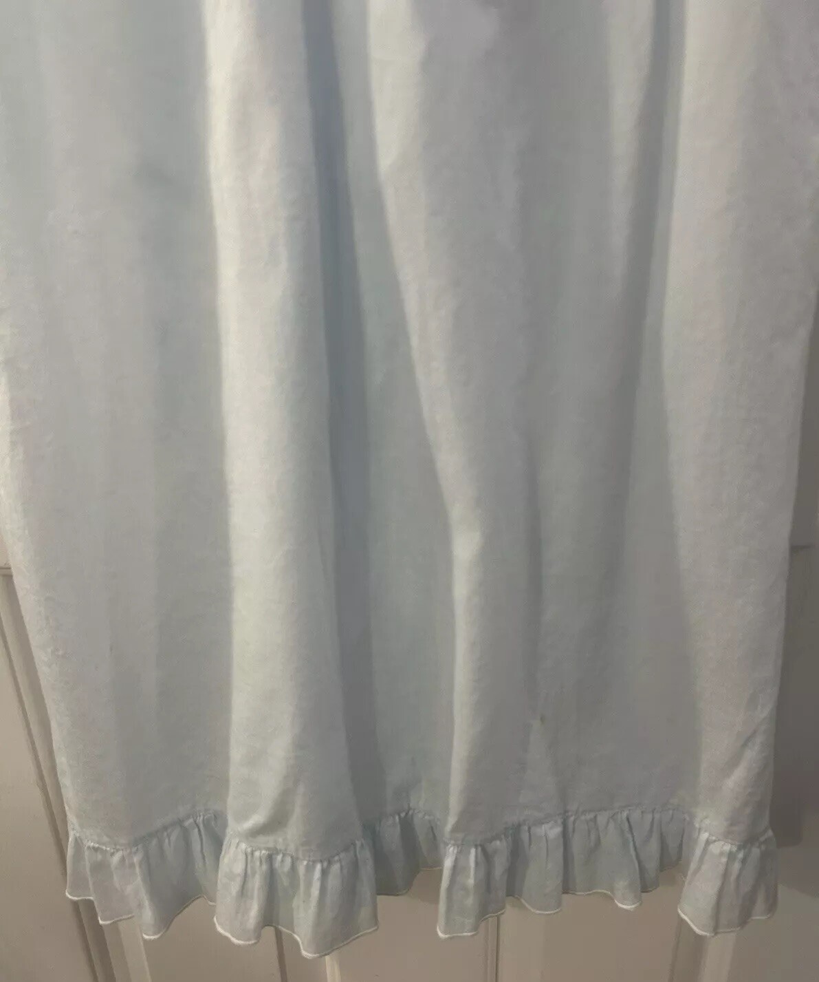 Vintage Jade Rio Women’s Size 42 (S) Blue Cotton – Embroidered, Lace Short Robe