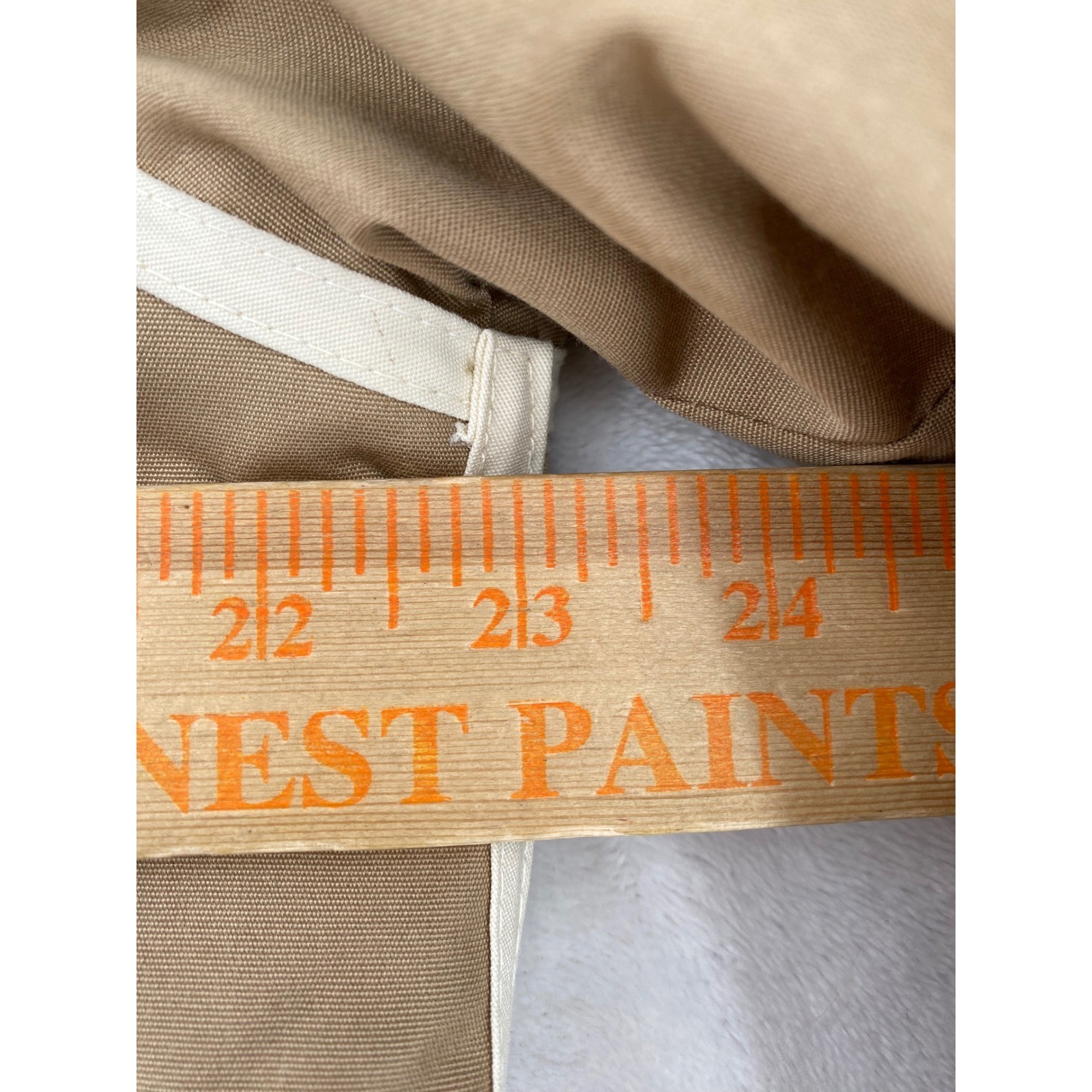Bonnie Cashin Russel Taylor Women 14 Tan Vintage Mod Turnlock Canvas Trench Coat