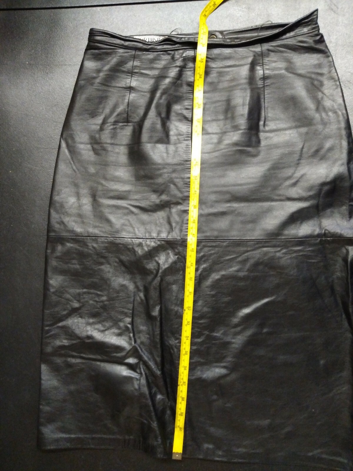 Vintage Northside Fashion Genuine Leather Skirt (Size: 16)
