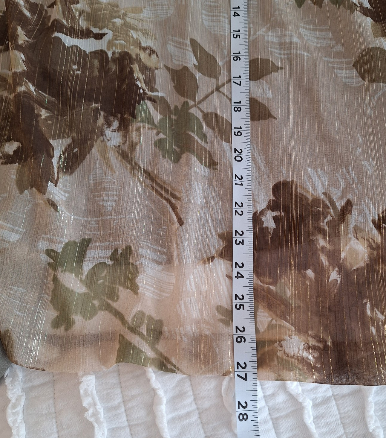 Kimono Open Front Top Attached Tank Woman’s 18WP Flowy Sheer USA R&M Richards