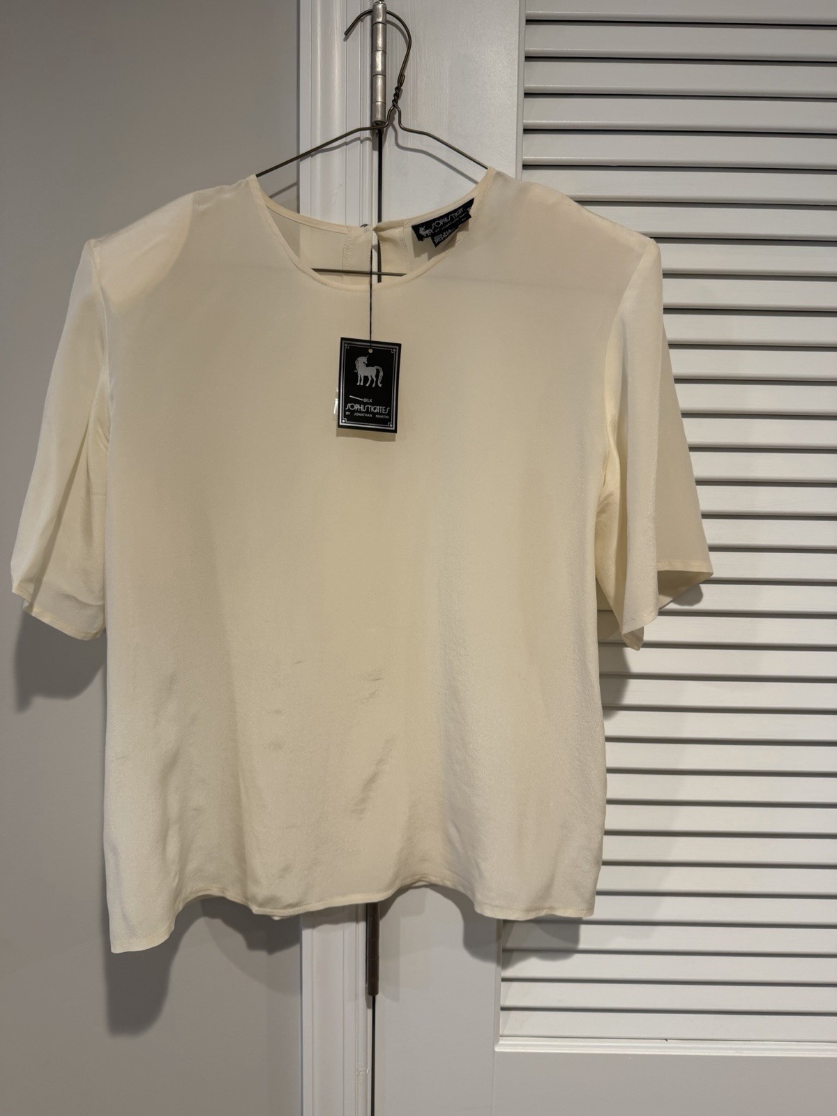 Womens Large Vintage Sophisticates by Jonathan Martin 100% Silk Blouse NWT