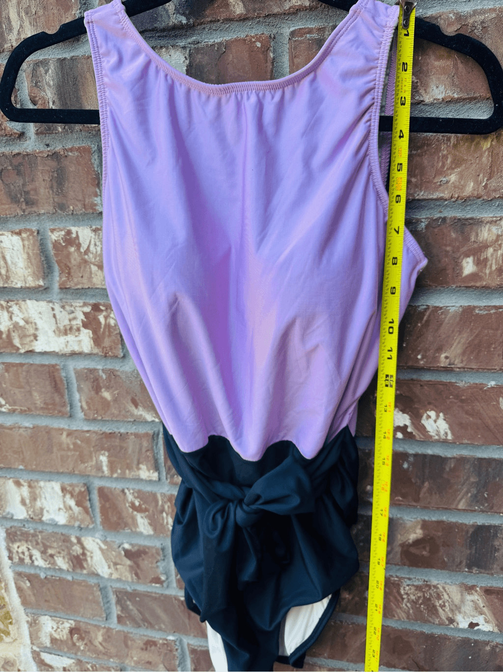 Eliza sweamwear one piece size 14 new without tag purple and black color in exce