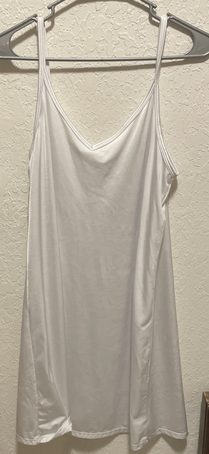 Vanity Fair Sz 38/18″ White Slip Full Slip Chemise Gown Nightgown