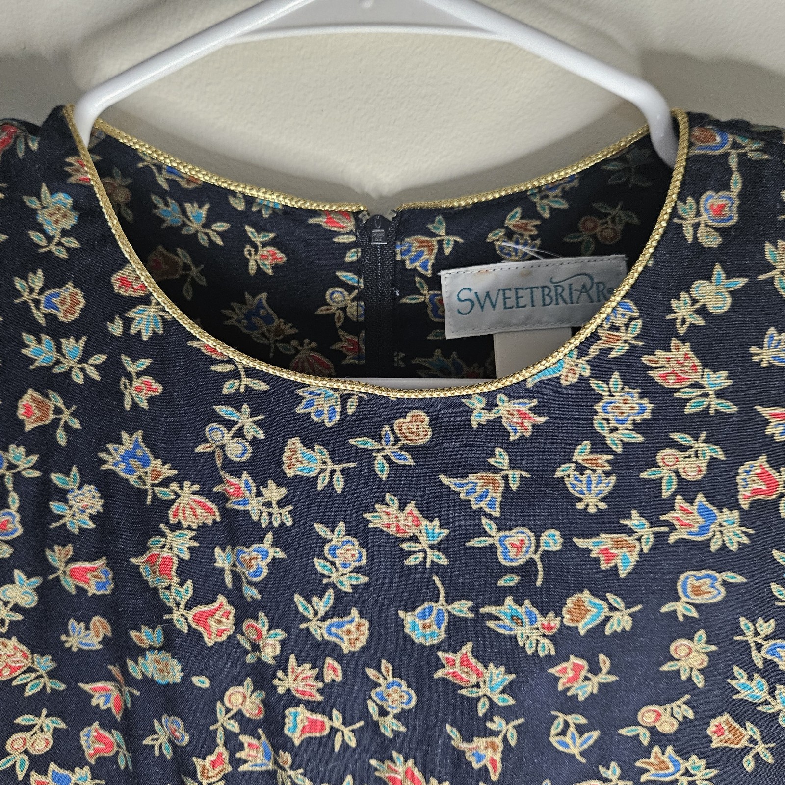 Vintage 80s Sweetbriar Women’s Dress Size 10 Floral w/ Pockets