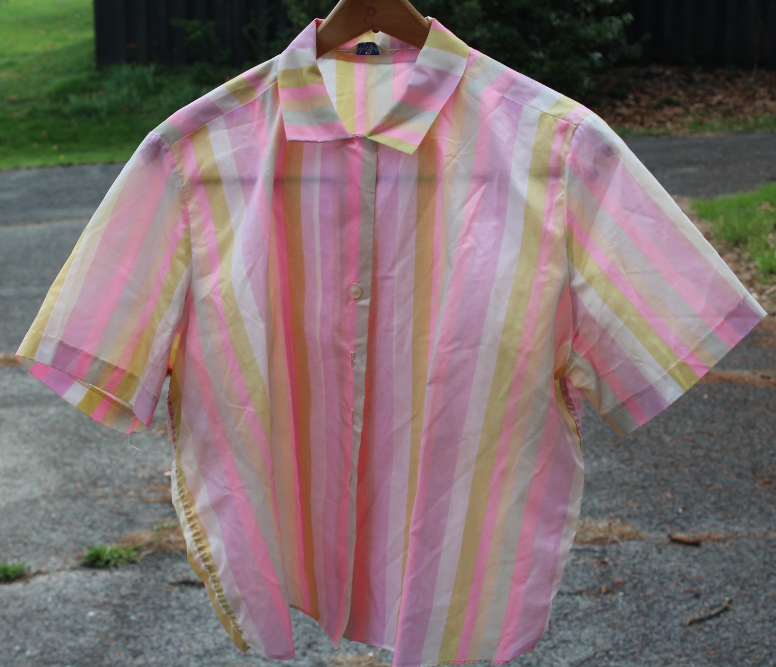 Vintage Judy Bond 1960 Striped Ladies Top Size 18/38