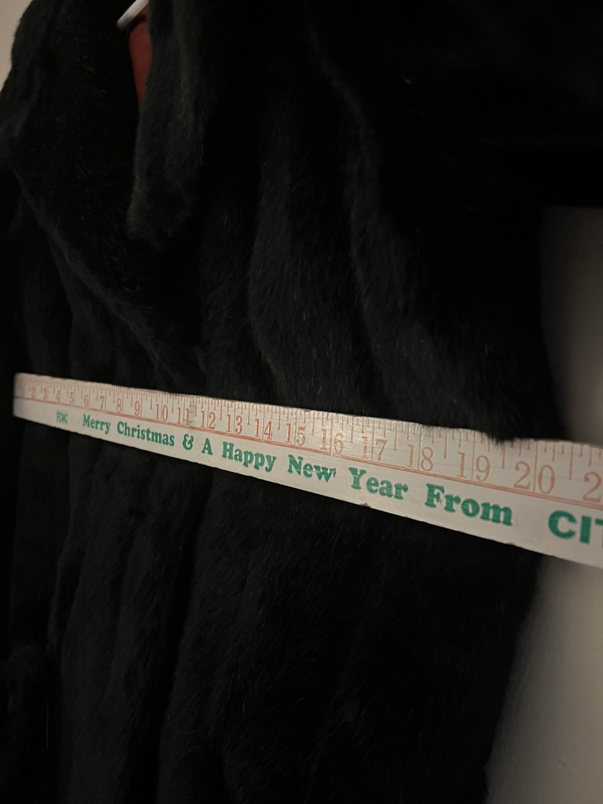 Vintage 60s Custom-Made Black Mink Faux Fur Coat SIZE Small Cocktail Classy