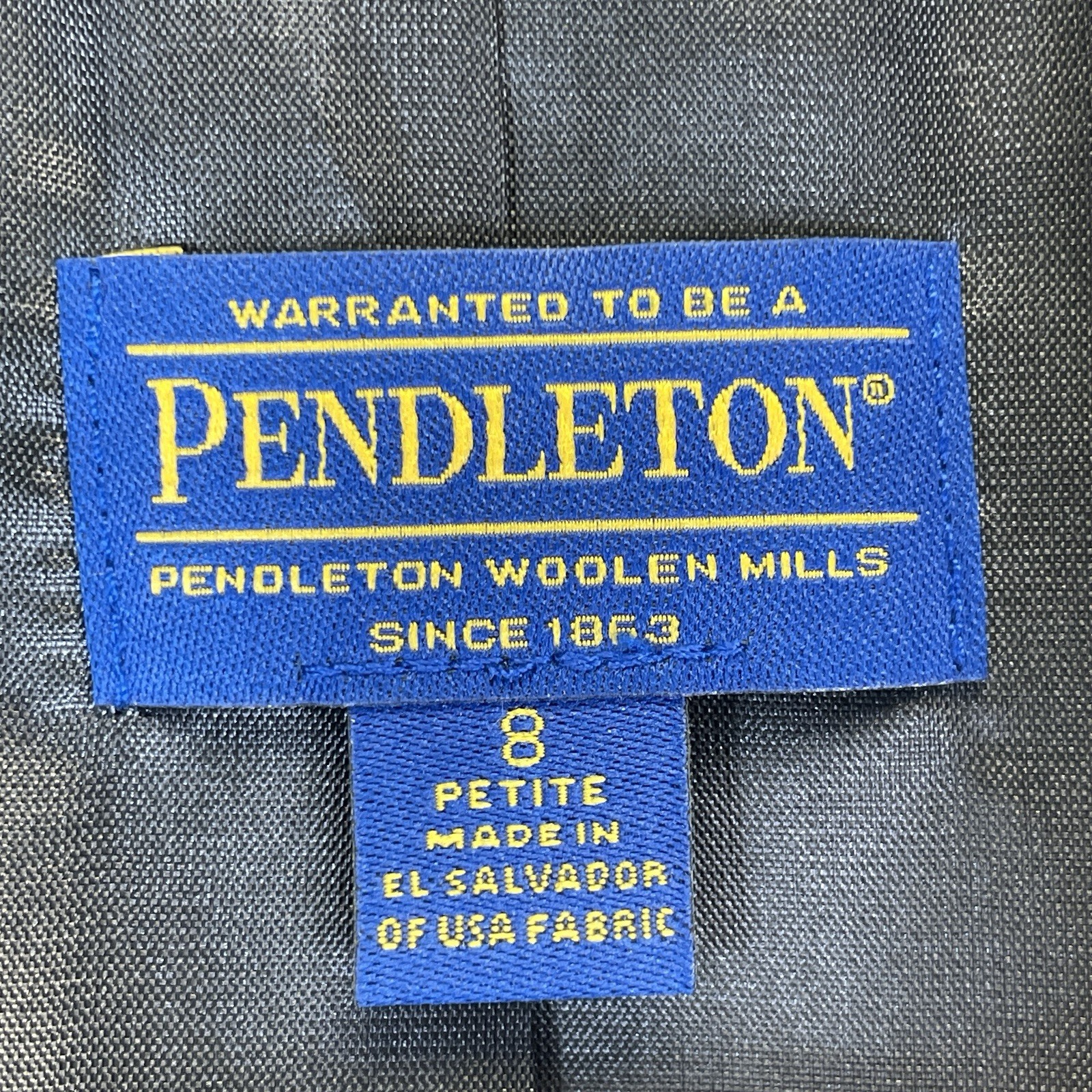 Vintage Pendleton Womens Navy Virgin Wool Skirt Suit Set Size 8 Academia NWT