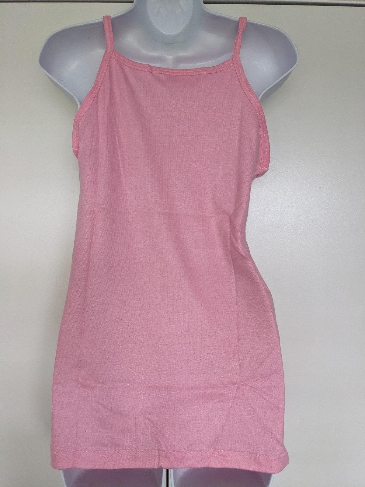 Vintage Camisole Tank Top Jockey For Her Pink 100% Cotton Womens Large USA