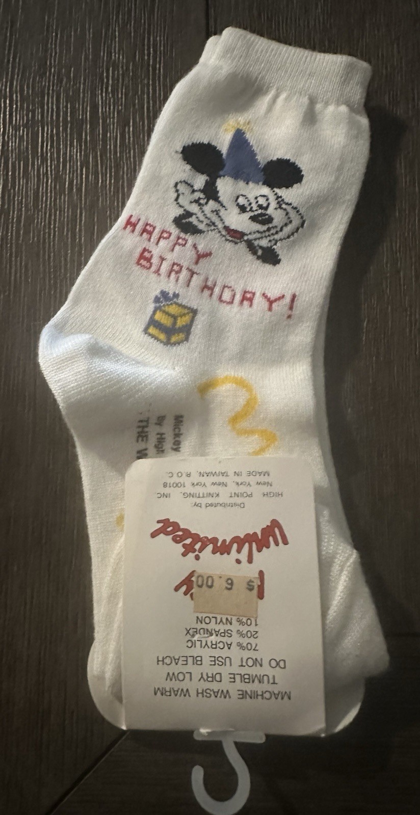 VTG Mickey Unlimited – Happy Birthday Mickey Mouse Size 9-11 New With Tags