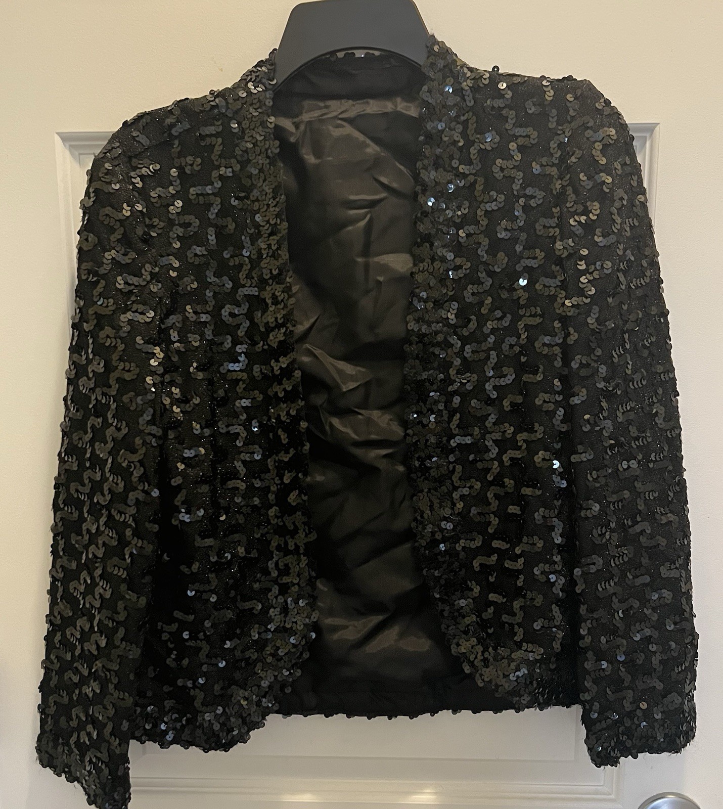 Vintage Lilli Diamond Open Cocktail Sequined Jacket Size 8