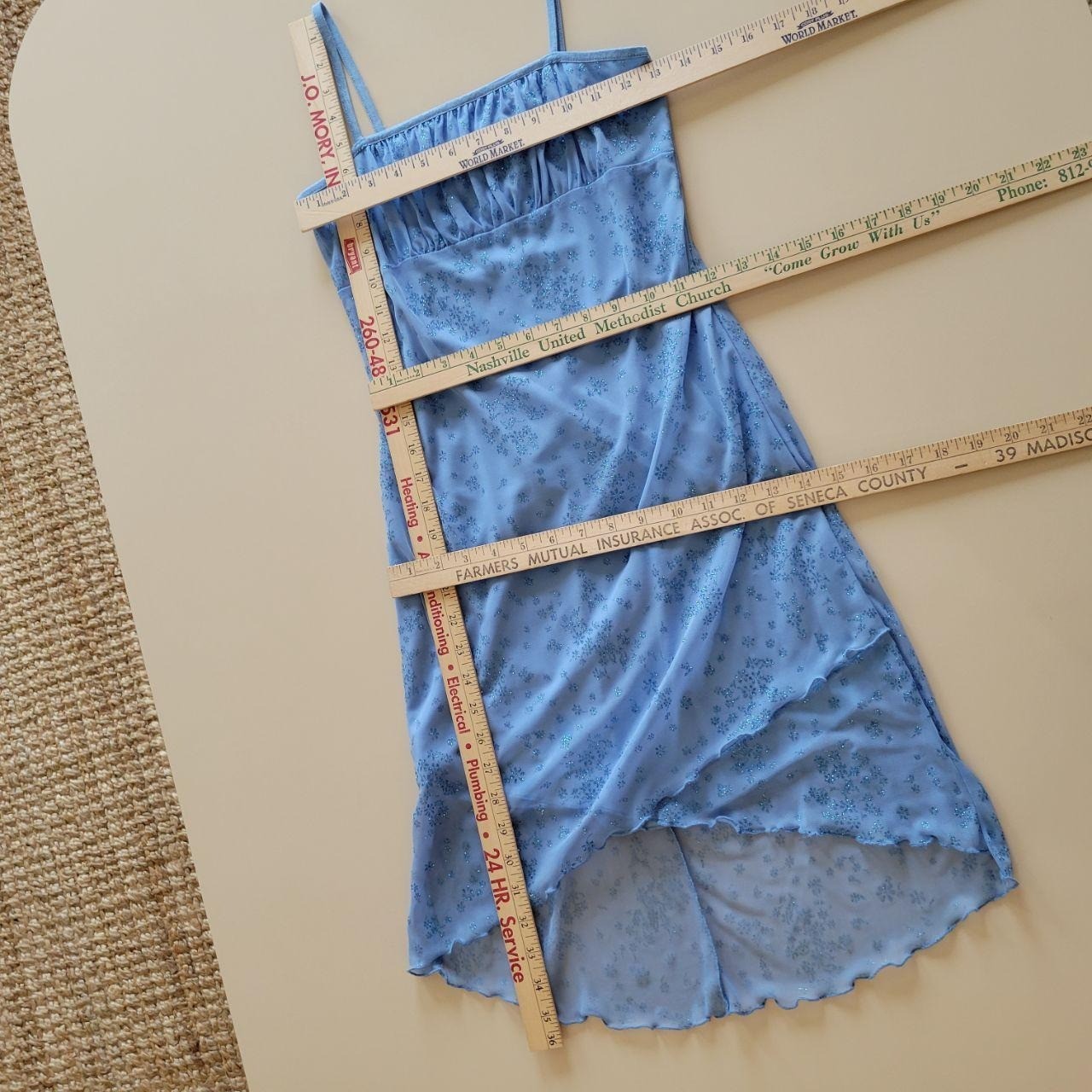 Y2k Baby Blue Sparkly Mesh Milkmaid Formal, Prom, Wedding Guest Dress
