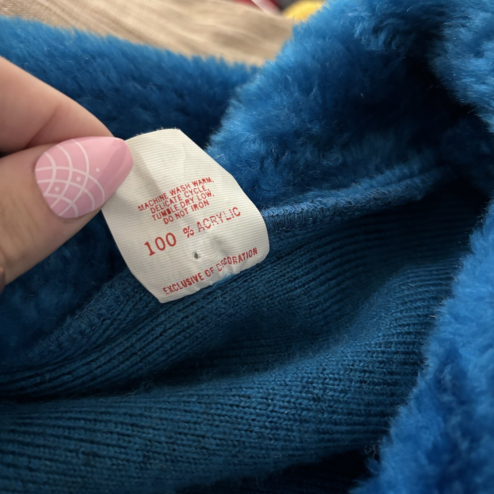 Vintage Kingly 1970’s Blue Faux Fur Wrap Robe Size Large 16/18 Made In USA