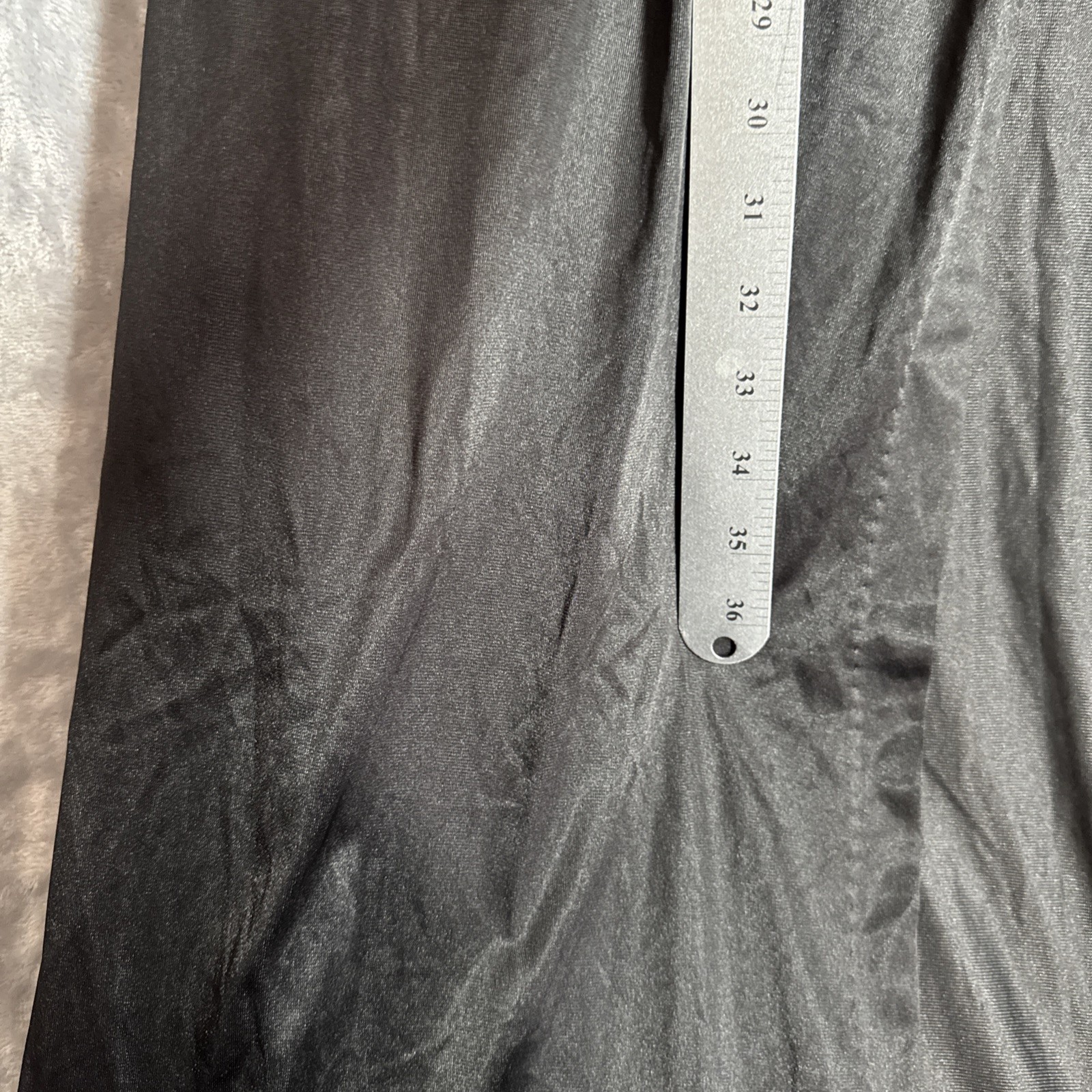 VTG Black Red Rose BUTTER SOFT Nylon Peignoir Robe for nightgown w Lace Sexy L