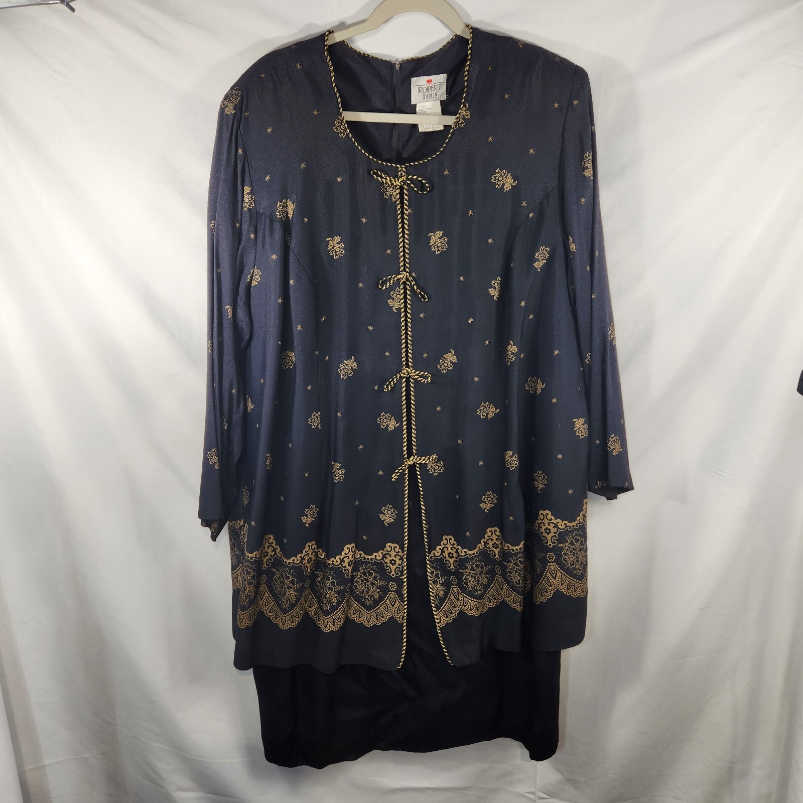 Vintage Robert Too Dress With Attached Jacket Size 22WP USA Made (HD)