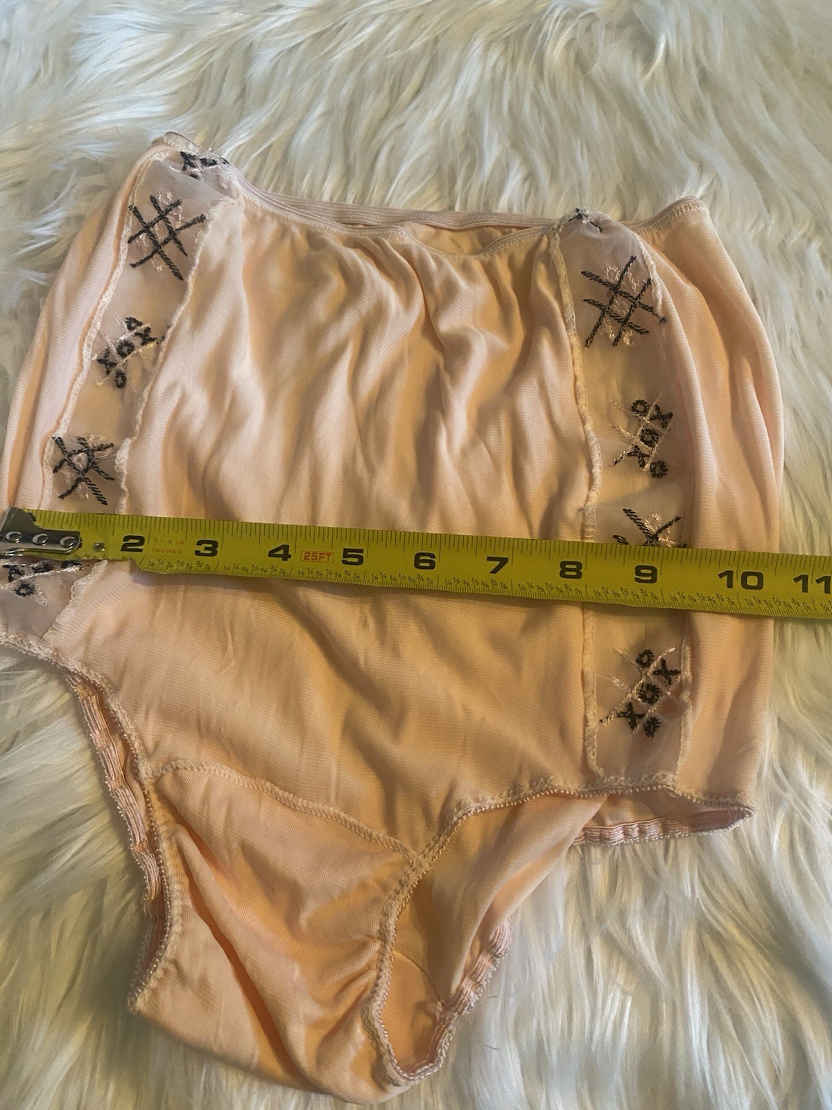 Vintage Stunning 50’s nylon panties Granny High Waist Nylon Underwear Size 6