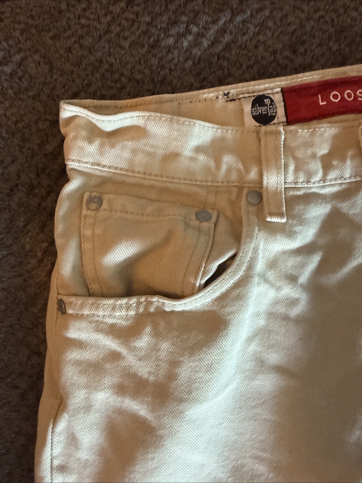 Vtg 90s Levi’s SilverTab Loose Fit Khaki Pants Womens Size 6 Made USA Workwear