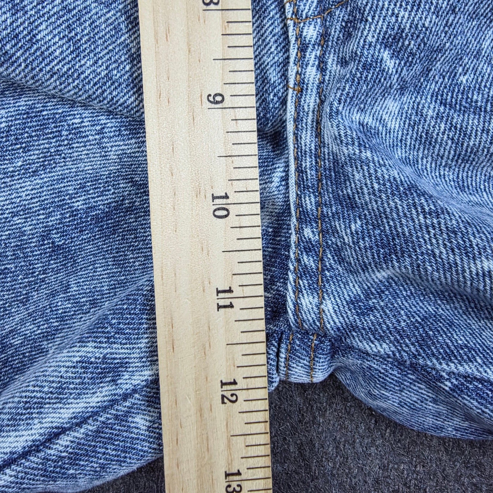Chic Jeans Women 12P Blue Acid Wash Vintage High Waisted Tapered Mom Denim