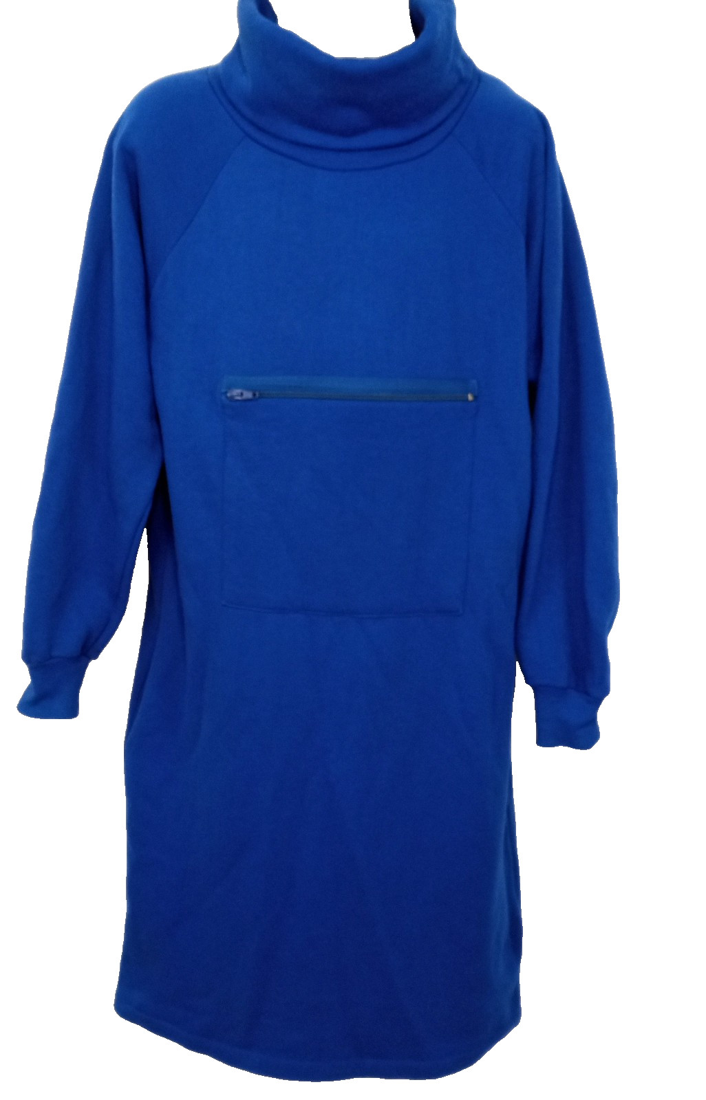 Vintage Pull Over Country Preppy Women’s Royal Blue Utility Dress Turtle Neck