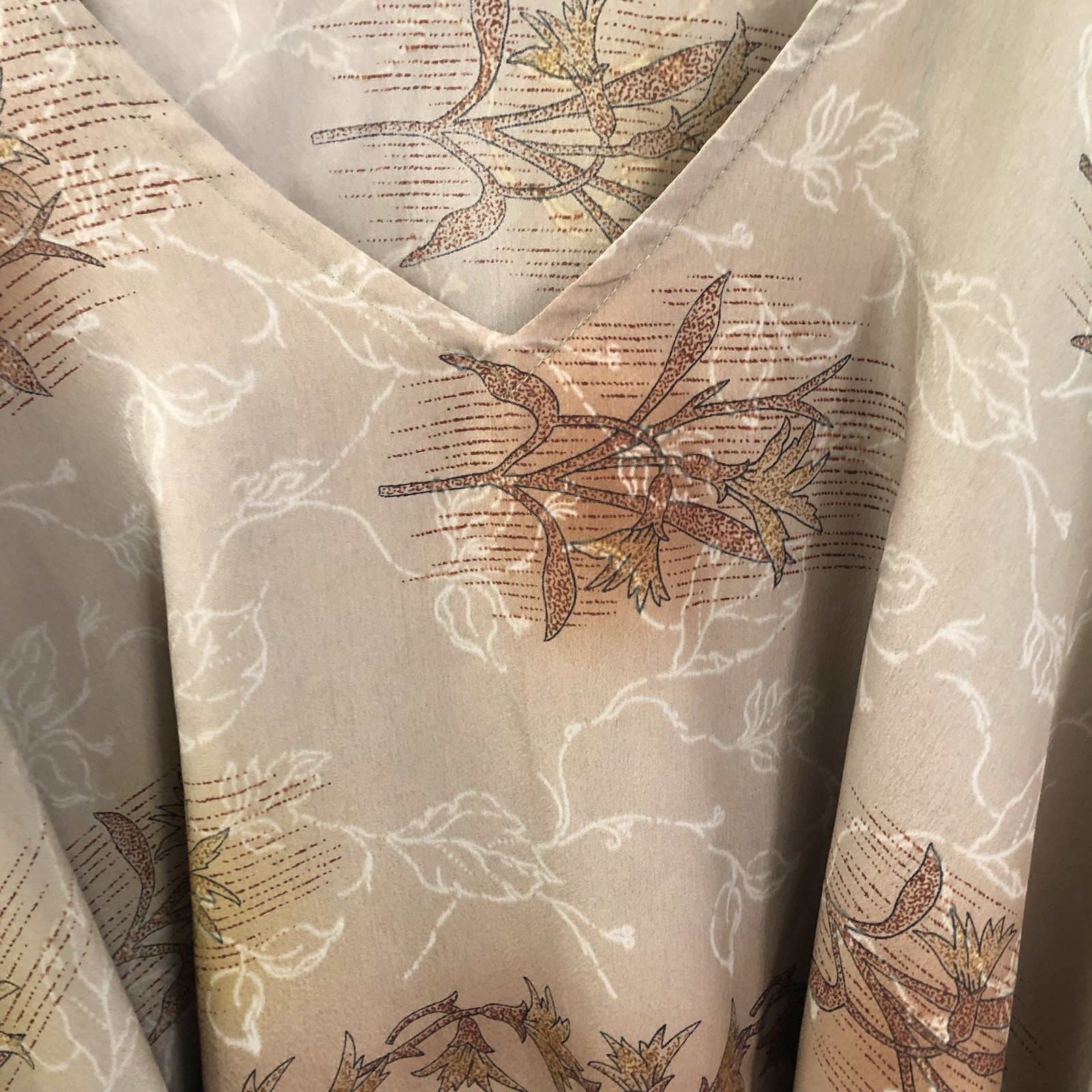 Vtg Florence Silk Kaftan Dress With BeIt Imported From Latina Italy 4-16