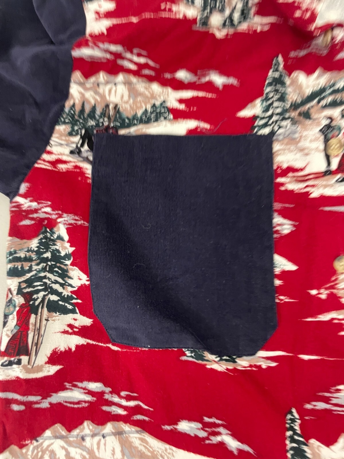 Sportables Button Up Shirt Winter Snow Scene Vintage Women’s Small