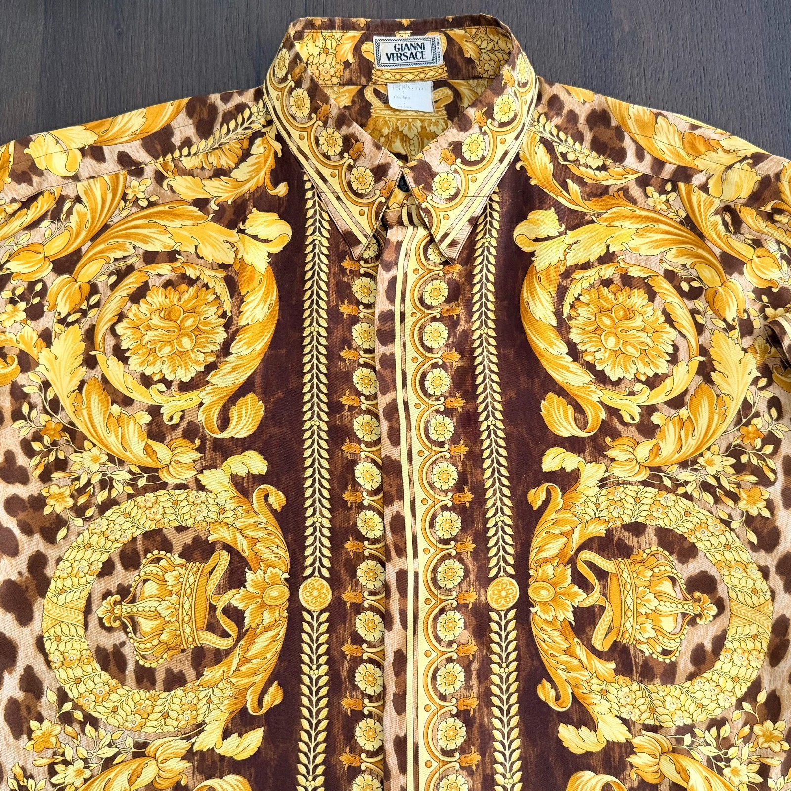 GIANNI VERSACE silk shirt Wild Baroque print from S/S 1992