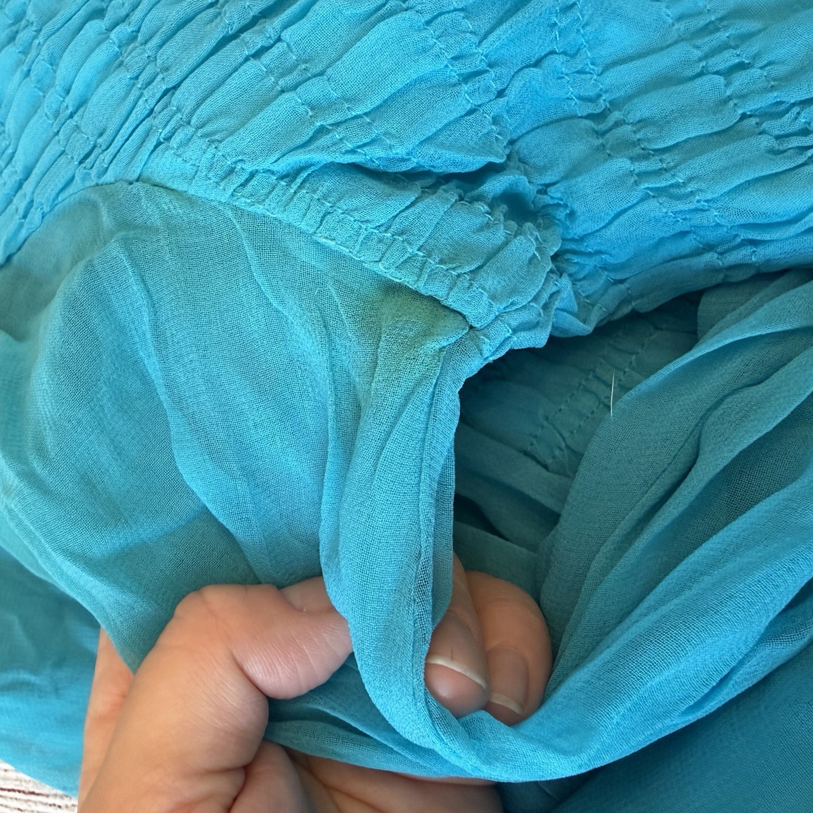Vintage 70s Teal Chiffon Maxi Dress Size XS Bridesmaid Twiggy Retro MCM 60s Gown