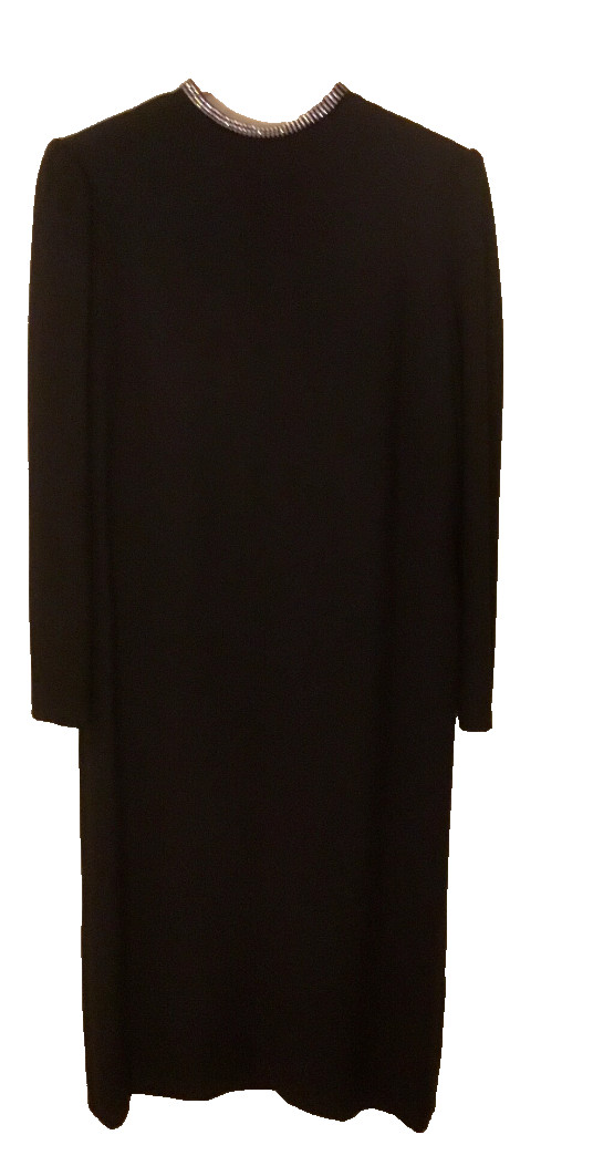 Vintage travilla Couture dress black size 6 sparkling rhinestone crystal 6 Q5