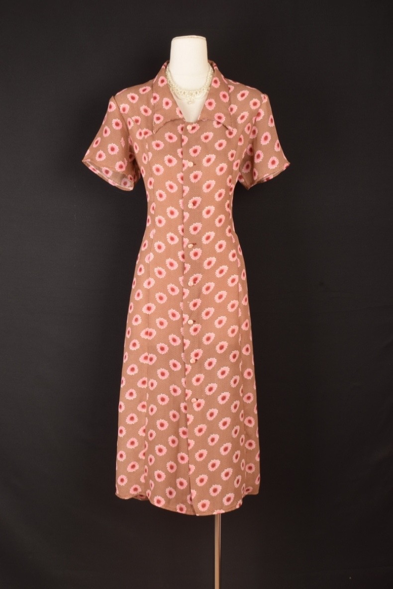 PRETTY FLORAL PRINT 90s vintage shirt dress – M/L (see measurements)