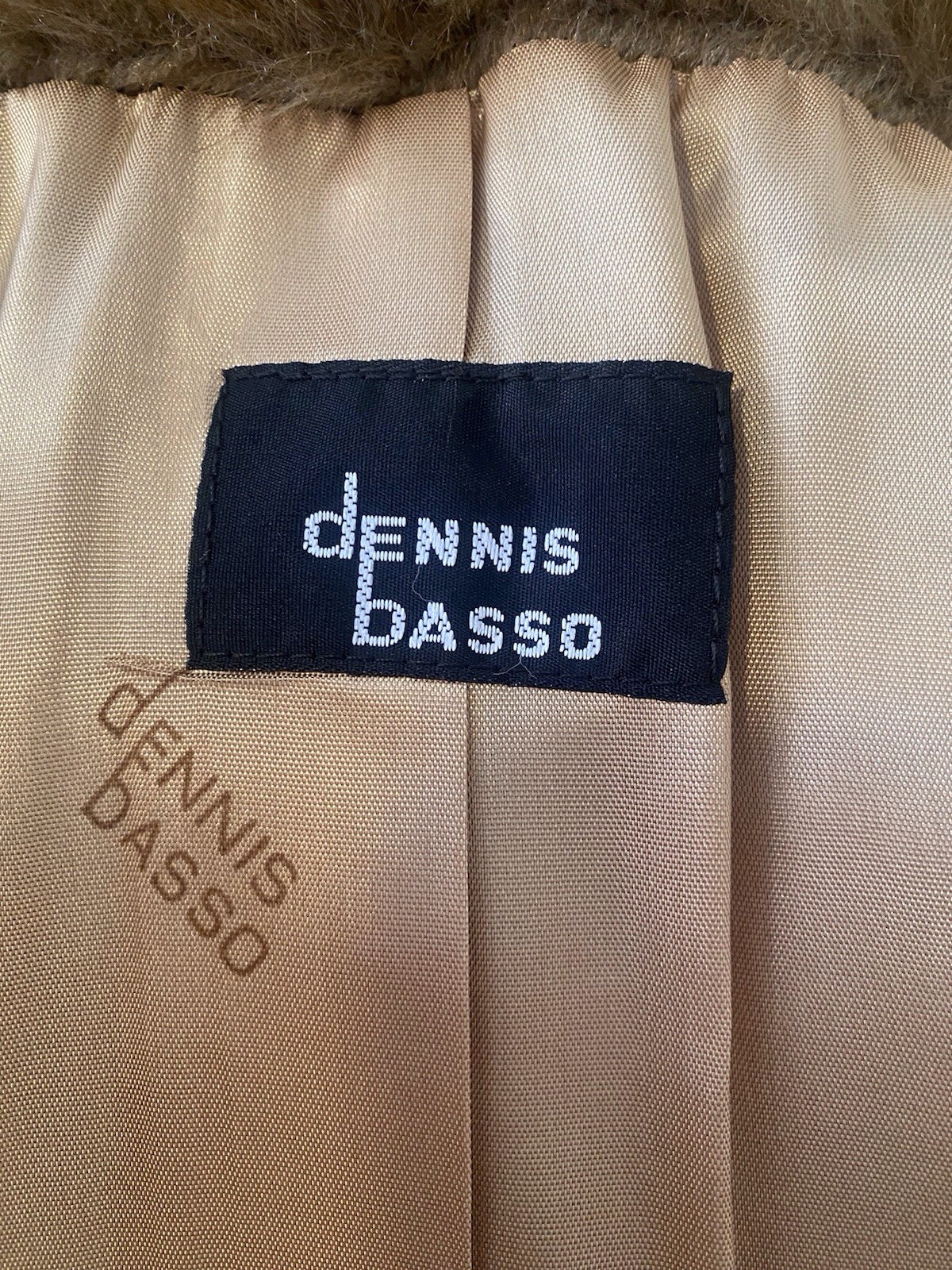 Dennis Basso Pelted Faux Mink Jacket Coat Zip Front – Large