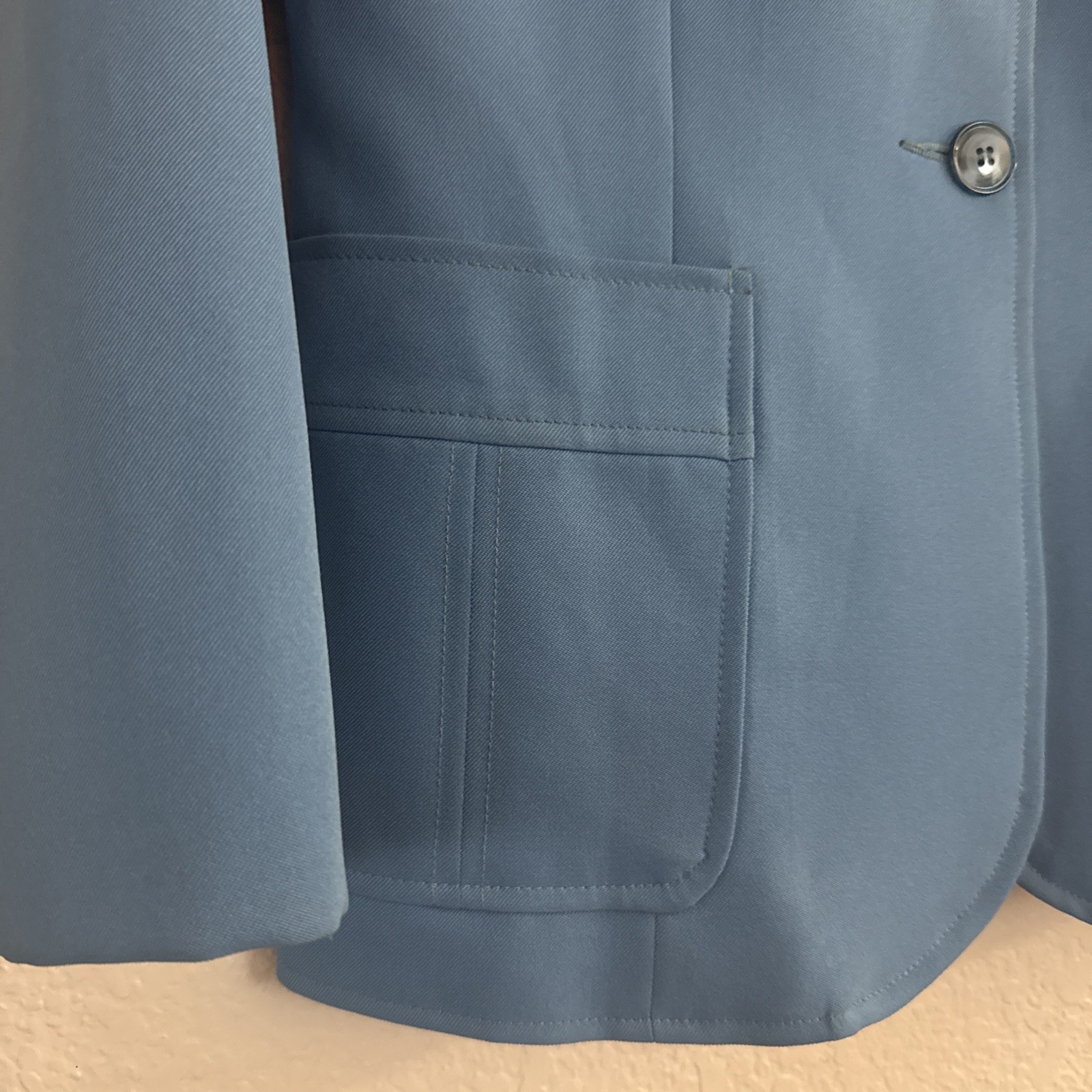 NWOT Vintage 1970s Blue Tailored Blazer Fitted Lined Women’s Leisure Suit