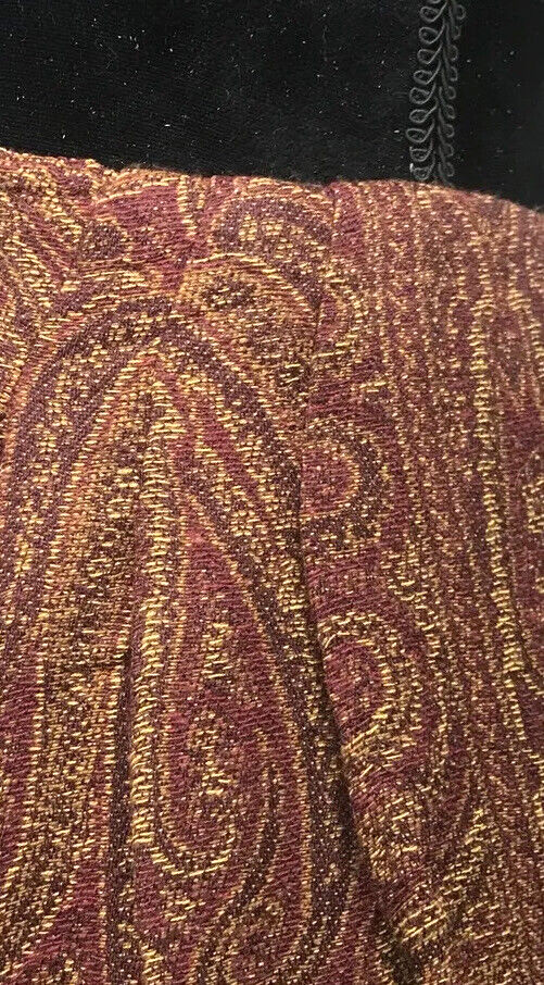 Vtg Ellen Tracy Wool Blend Silk Wrap Skirt Maxi Full Length Paisley Sz 6 Korea