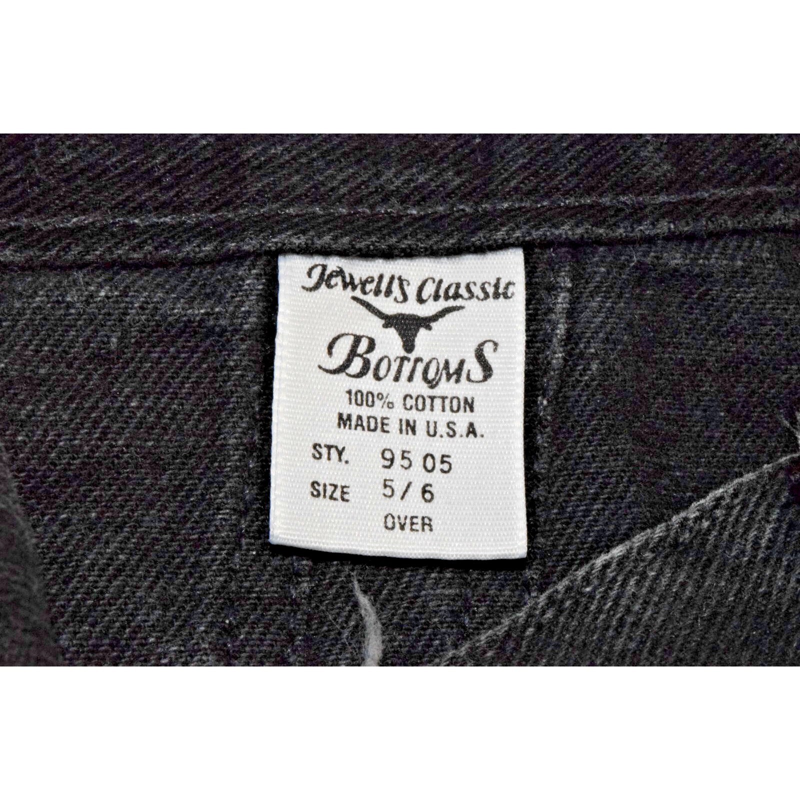 Vintage Jeans Jewells Classic Size 26 x 35.5 90s Western Wear Black Long Made US