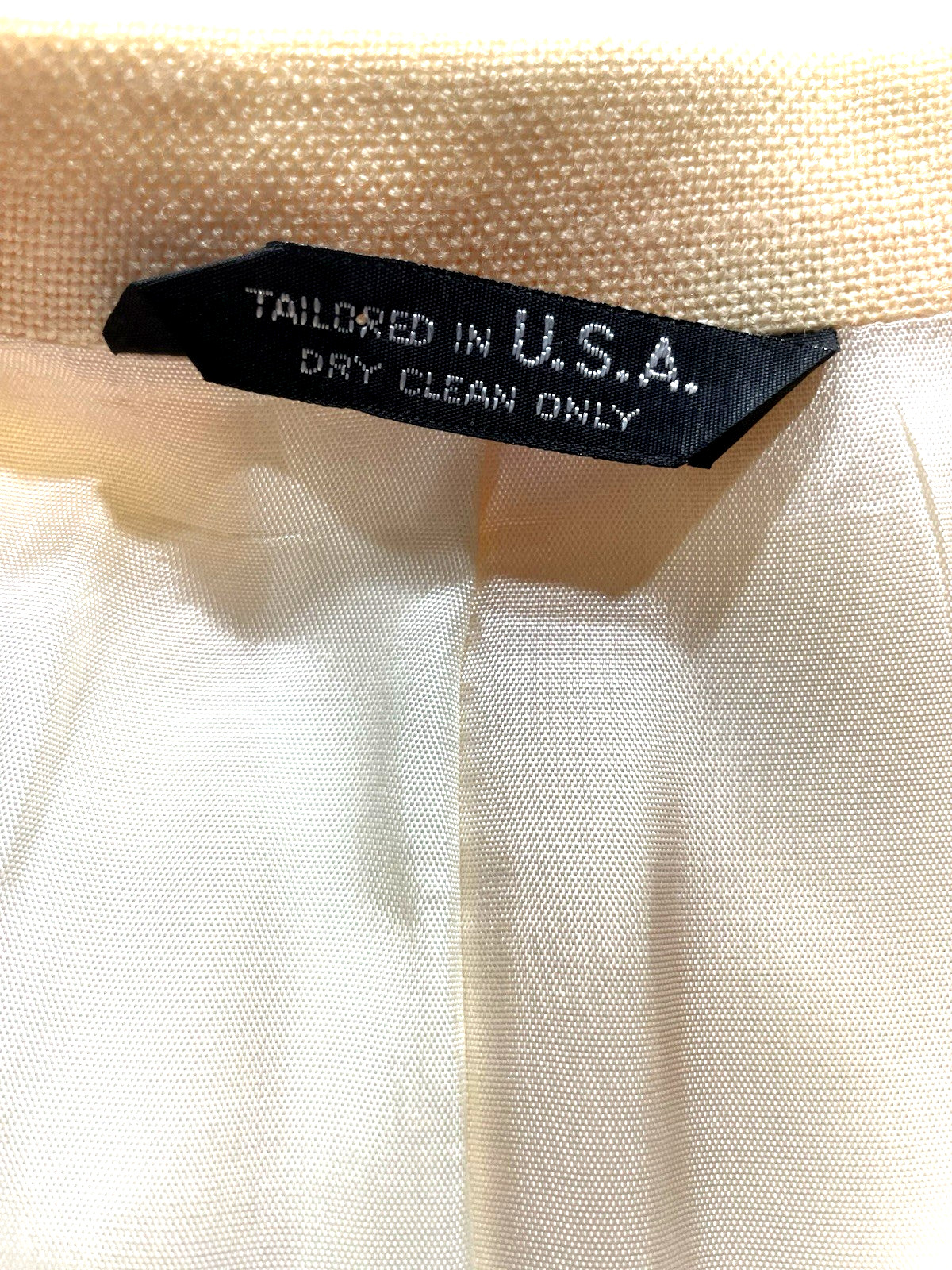 ANDHURST Women’s VTG 2-Button Lined Yellow Blazer Jacket USA Brass Buttons Sz SM