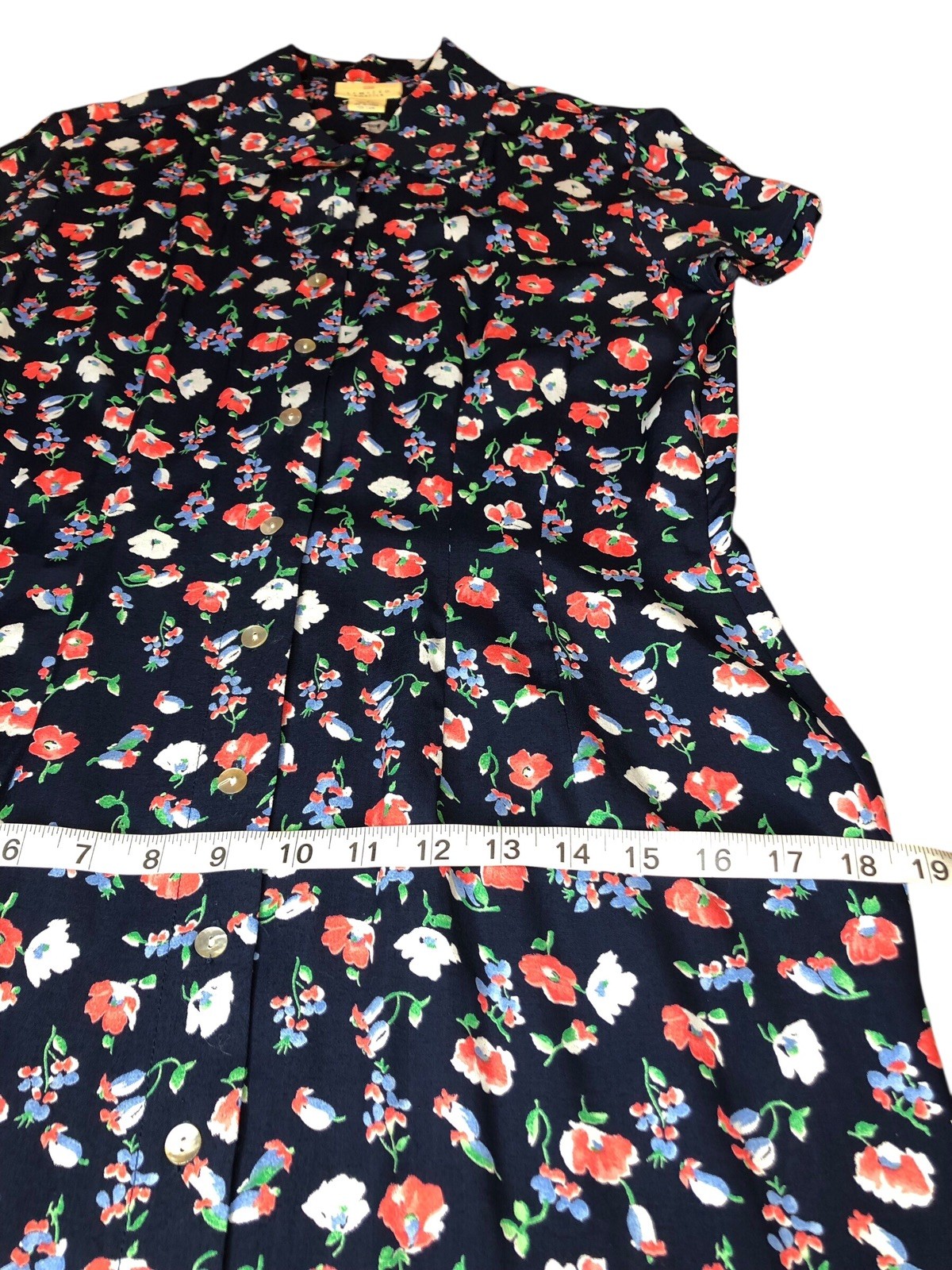 Vintage Y2K Limited America Floral Shirtdress Medium Light Retro 90s Cottagecore