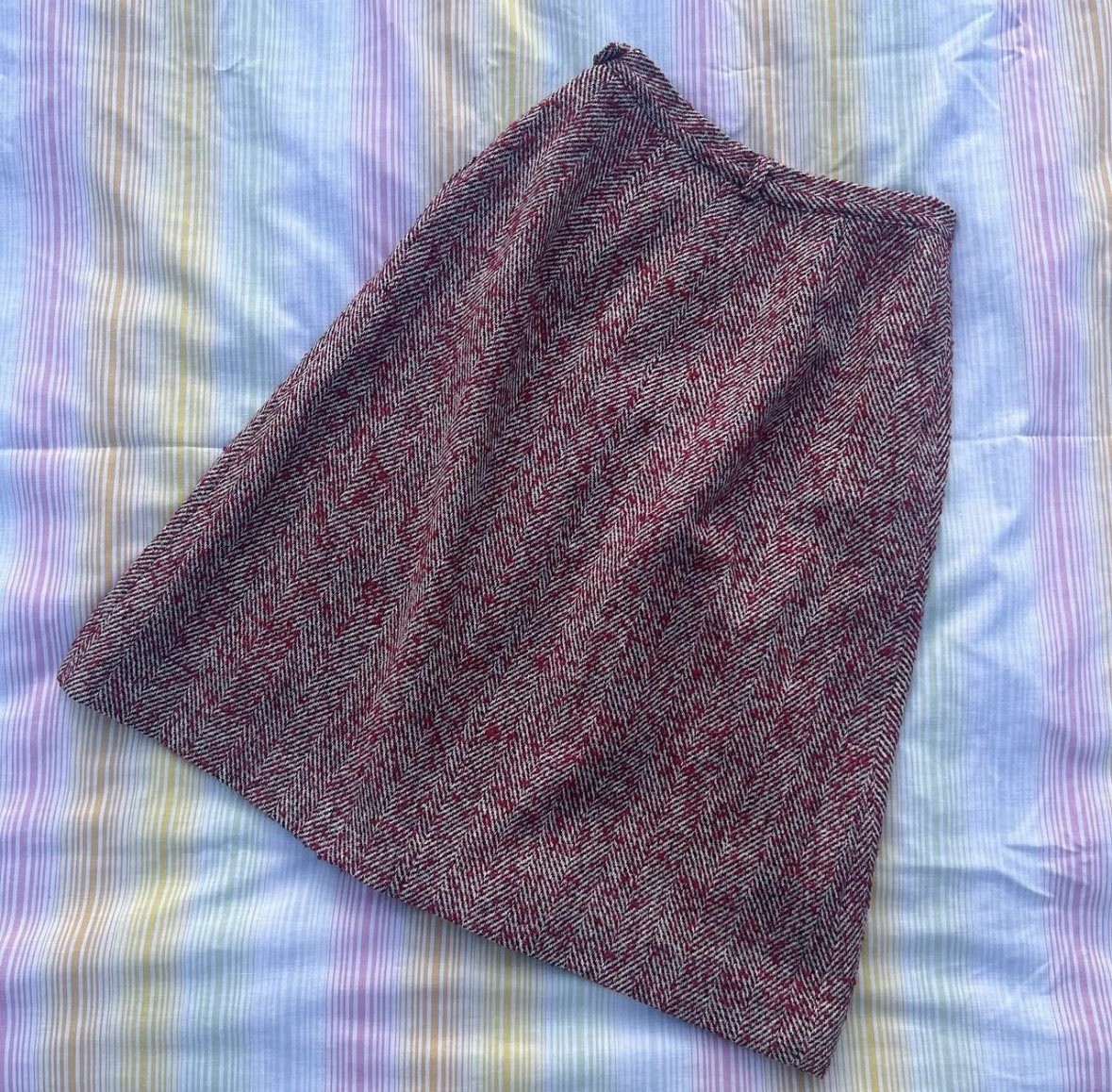 Vintage 1970s Red Wool Century Of Boston Skirt – S