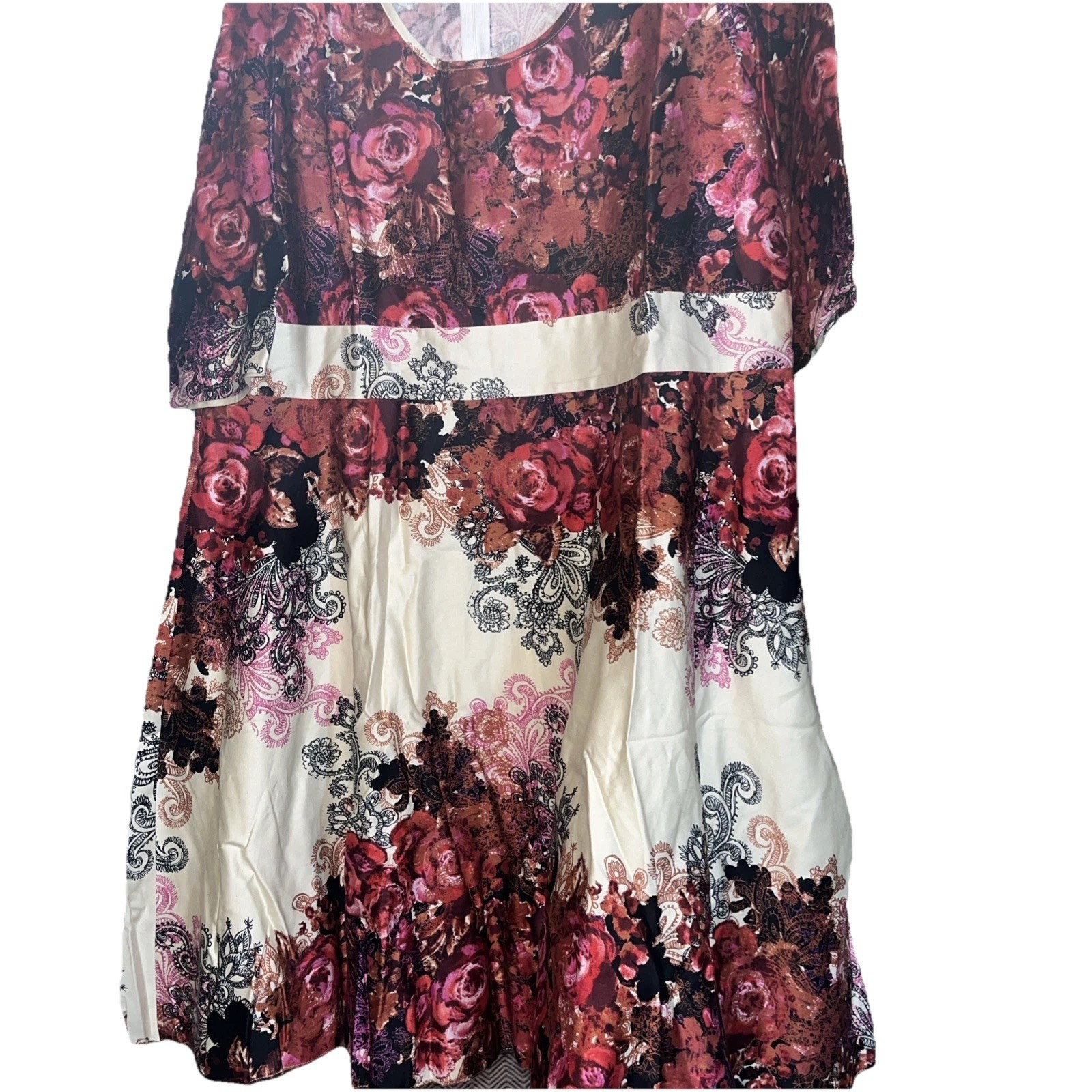 Lady V oluptuous Tea Dress 1950s Style Floral Plus 26/28 Vintage Classy Look
