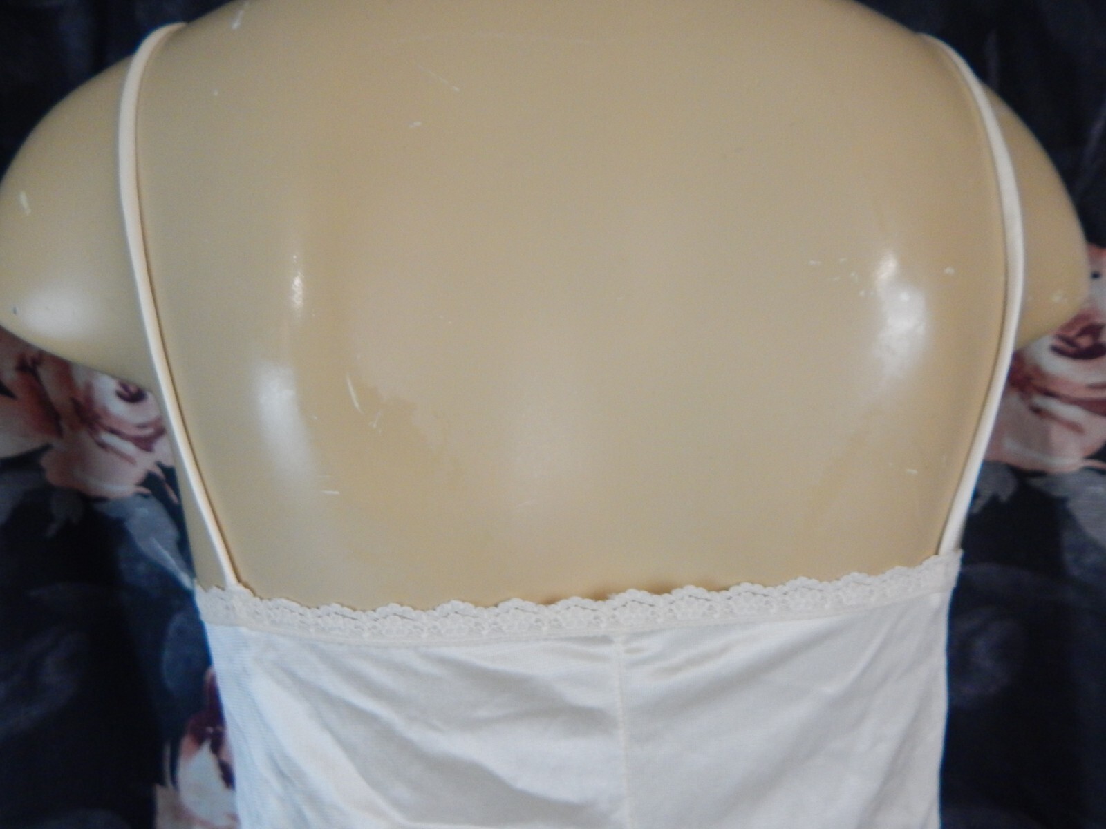 Vintage Radcliff Ivory Satin & Lace Intimate Teddy Bodysuit 100% Nylon Medium